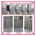 2.9+2.9m double side aluminium telescopic ladder EN131 CE